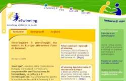 La home del sito italiano eTwinning