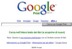 Vai su Google Print