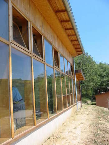 una parete della serra