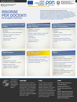 La homepage del sito